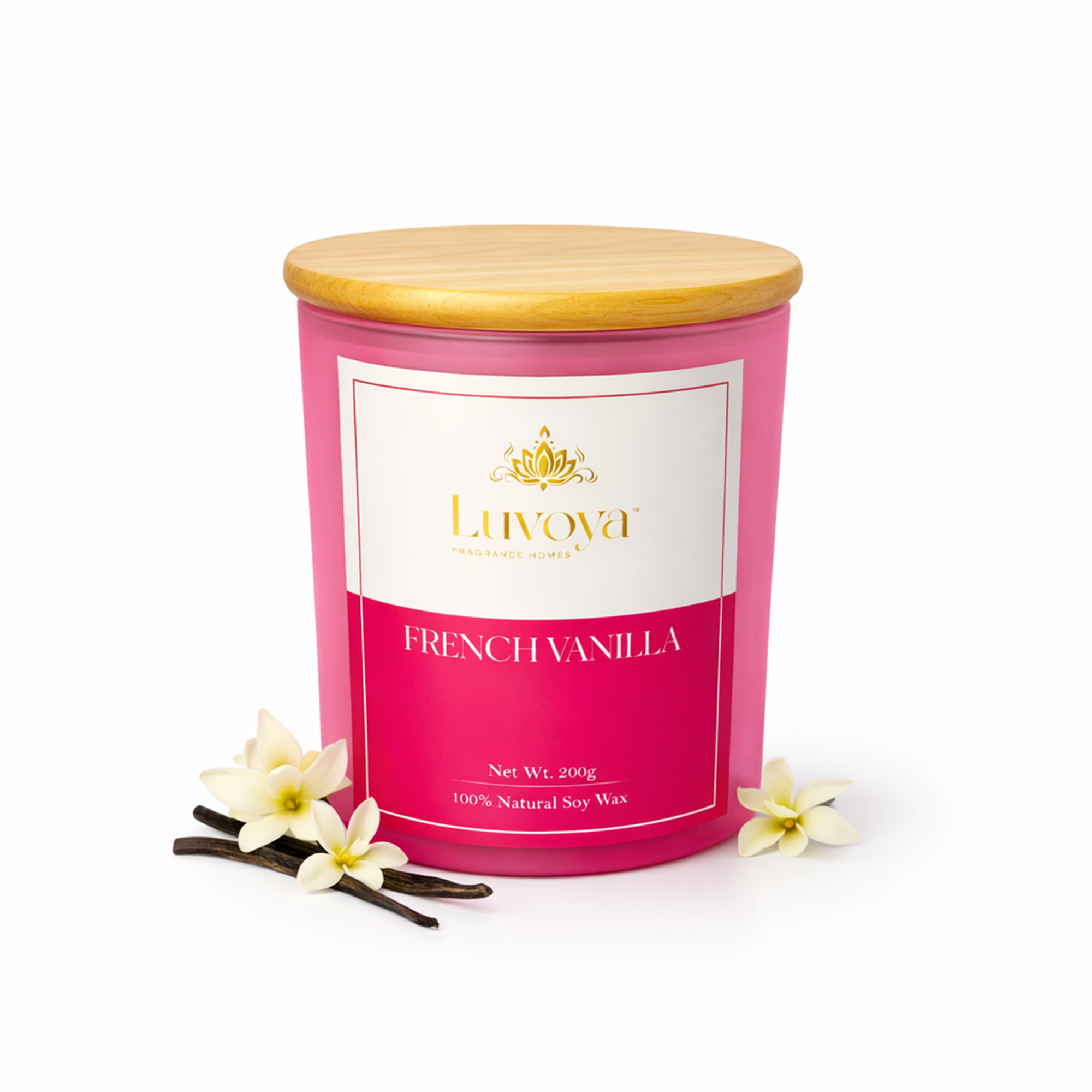 Luvoya French Vanilla Scented Candle 200g