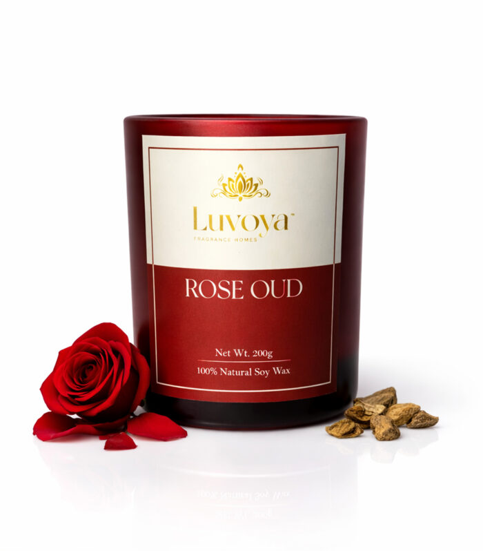 Luvoya Rose Oud Luxury Scented Candles