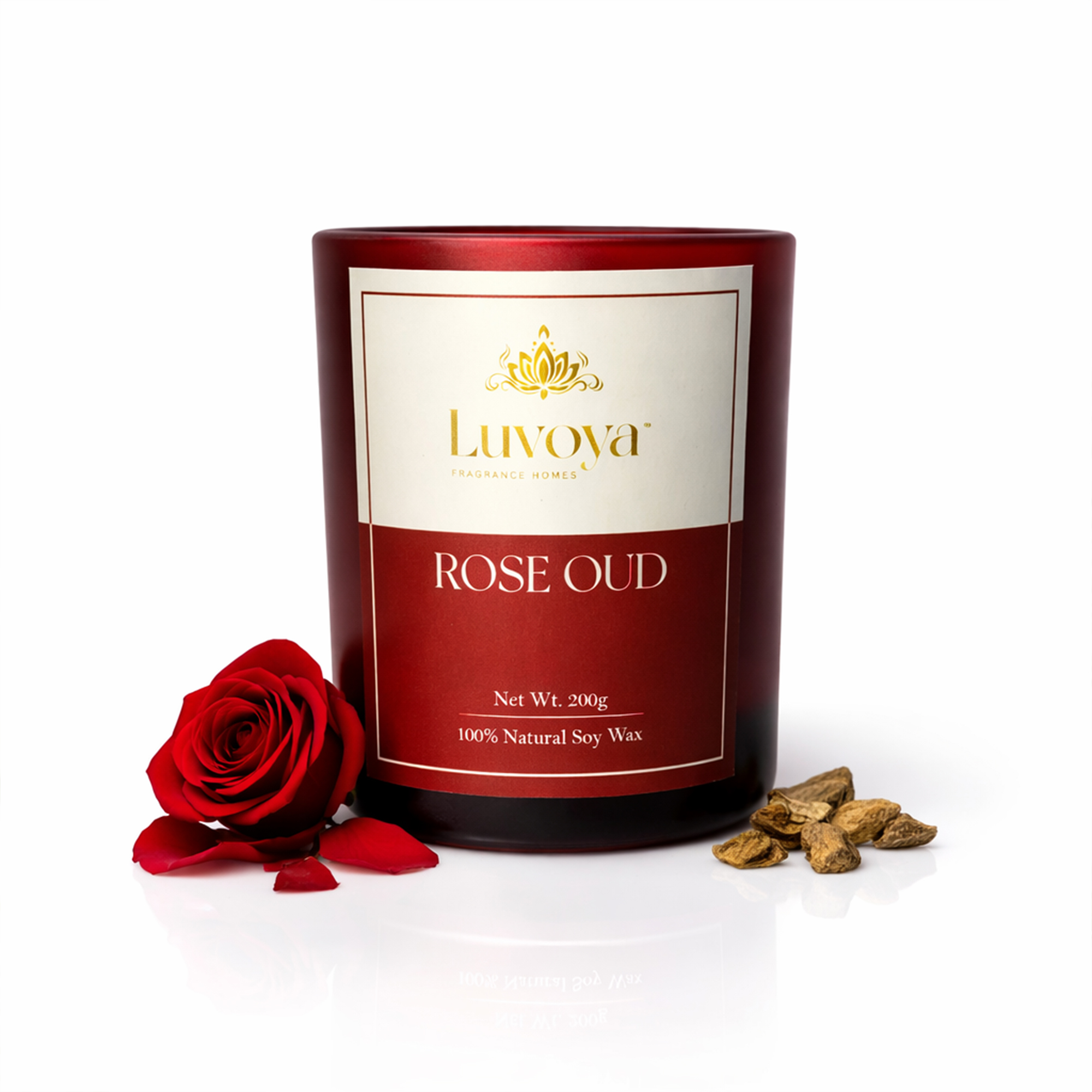 Luvoya Rose Oud Luxury Scented Candles