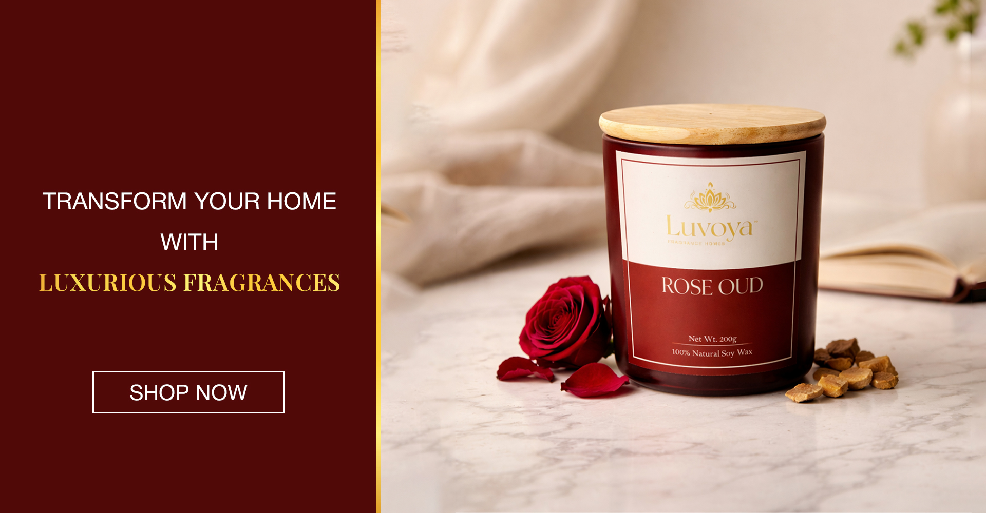 rose oud candle in india